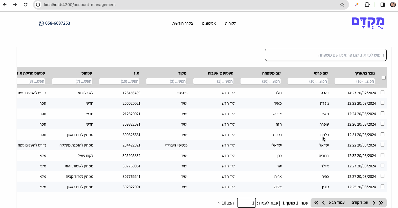 Mukdam CRM system